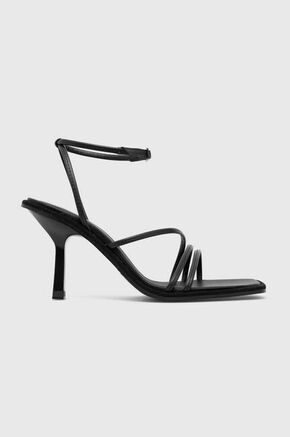 Usnjeni sandali Gant Divone črna barva