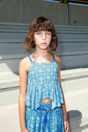 Otroška bluza Sisley - modra. Otroški bluza iz kolekcije Sisley