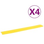 vidaXL Pohodna zaščita za kable 4 kosi 100 cm rumena