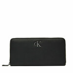 Velika ženska denarnica Calvin Klein Jeans Minimal Monogram Zip K60K612266 Črna