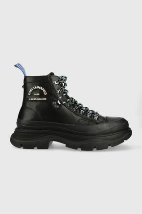 Pohodni čevlji KARL LAGERFELD KL22943 Black Lthr / Mono