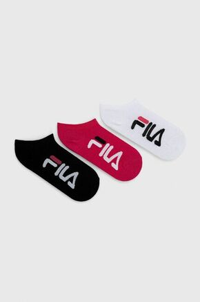 Otroške nogavice Fila roza barva - roza. Otroške kratke nogavice iz kolekcije Fila. Model izdelan iz elastičnega materiala. V kompletu so trije pari.