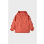 Otroška jakna Mayoral rdeča barva - rdeča. Otroški jakna iz kolekcije Mayoral. Nepodložen model, izdelan iz gladkega materiala. Model z dvignjenim ovratnikom zagotavlja dodatno zaščito pred mrazom.