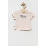 Kratka majica za dojenčka Tommy Hilfiger roza barva - roza. Kratka majica za dojenčka iz kolekcije Tommy Hilfiger. Model izdelan iz mehke pletenine. Nežen material, prijeten na dotik.