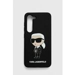 Karl Lagerfeld Ovitek Karl Lagerfeld za Samsung Galaxy S23 – Black Silicone Ikonik