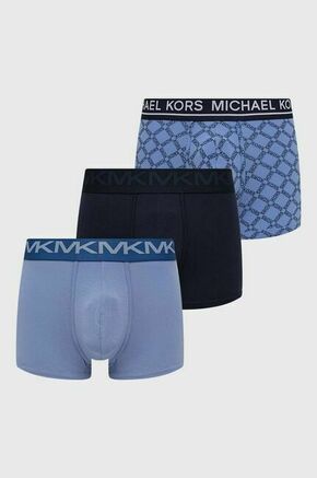 Boksarice Michael Kors 3-pack moški - modra. Boksarice iz kolekcije Michael Kors. Model izdelan iz elastične pletenine. Izjemno udobna tkanina z visoko vsebnostjo bombaža.