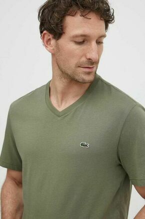 Lacoste kratka majica - zelena. Lahkotna kratka majica iz kolekcije Lacoste. Model izdelan iz tanke