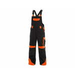 CXS Delovne hlače z oprsnikom SIRIUS BRIGHTON, moške, črno-oranžne