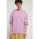 Bombažen pulover Vans vijolična barva - vijolična. Majica s srajco iz kolekcije Vans izdelana iz enobarvne pletenine. Model iz izjemno udobne bombažne tkanine.