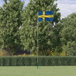 shumee Švedska zastava in drog 5,55 m aluminij