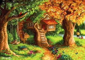 ENJOY Puzzle Hiša na drevesu 1000 kosov