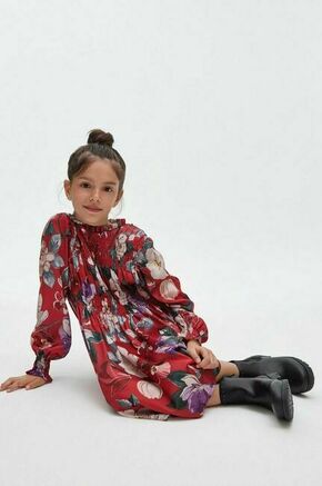 Otroška obleka Mayoral rdeča barva - rdeča. Otroški obleka iz kolekcije Mayoral. Nabran model