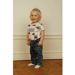 Otroška kratka majica Mini Rodini vijolična barva - vijolična. Otroški Lahkotna kratka majica iz kolekcije Mini Rodini. Model izdelan iz elastične pletenine.