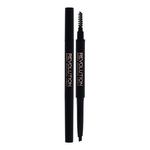 Makeup Revolution London Duo Brow Definer natančen svinčnik za obrvi s čopičem 0,15 g nijansa Dark Brown