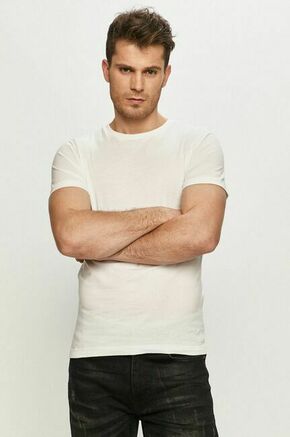 T-shirt Karl Lagerfeld bela barva - bela. T-shirt iz kolekcije Karl Lagerfeld. Model izdelan iz enobarvne