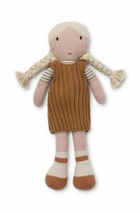 Otroška punčka Liewood - oranžna. Punčka iz kolekcije Liewood. Izdelek je izdelan iz organskega bombaža.