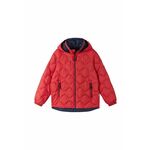 Otroška jakna Reima Fossila rdeča barva - rdeča. Otroška puhovka iz kolekcije Reima. Podložen model, izdelan iz prešitega materiala.