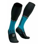 Compressport Full Socks Winter Run Mosaic Blue/Black T2 Tekaške nogavice