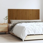 vidaXL Stensko posteljno vzglavje medeno rjavo 147x3x60 cm borovina
