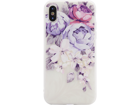 Chameleon Apple iPhone X/XS - Gumiran ovitek (TPUP) - Purple Roses