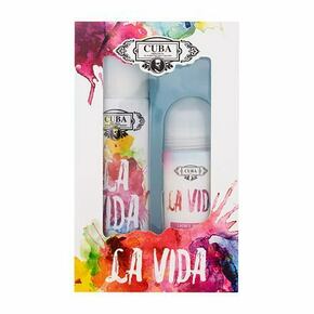 Cuba La Vida darilni set parfumska voda 100 ml + antiperspirant 50 ml za ženske