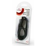 GEMBIRD CCB-USB2-AMMDM90-6 dvostranski pravokotni kabel microUSB 1,8 m črn