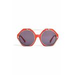 Otroška sončna očala Mini Rodini rdeča barva - rdeča. Otroški sončna očala iz kolekcije Mini Rodini. Model z enobarvnimi stekli in okvirji iz plastike. Ima filter UV 400.