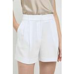 Kratke hlače MICHAEL Michael Kors ženski, bela barva - bela. Kratke hlače iz kolekcije MICHAEL Michael Kors, izdelane iz gladke tkanine. Material z optimalno elastičnostjo zagotavlja popolno svobodo gibanja.