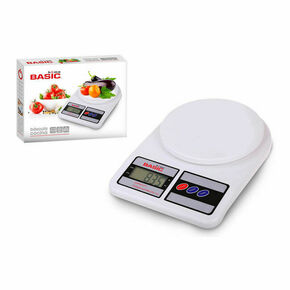 NEW kuhinjsko tehtnico Basic Home Digitalen LCD 7 kg Bela (23 x 16 x 3