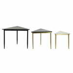 DKD Home Decor komplet 3 malih miz, kovina/marmor