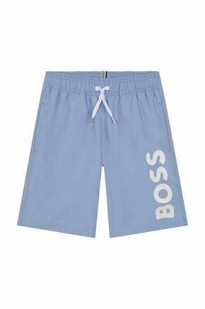 Otroške kopalne kratke hlače BOSS - modra. Otroški kopalne kratke hlače iz kolekcije BOSS. Model izdelan iz udobnega materiala.