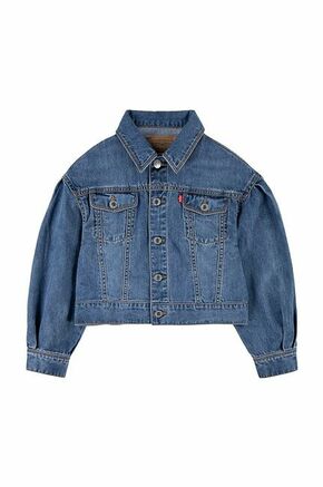 Otroška jeans jakna Levi's modra barva - modra. Otroška Jakna iz kolekcije Levi's. Nepodloženi model izdelan iz denima.