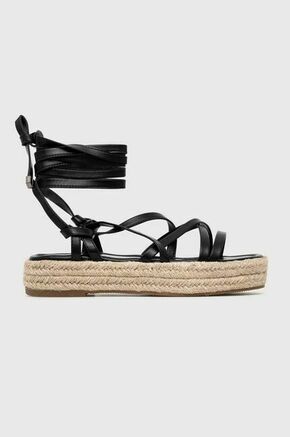 Sandali Answear Lab črna barva - črna. Sandali iz kolekcije Answear Lab. Model je izdelan iz ekološkega usnja. Model z mehkim