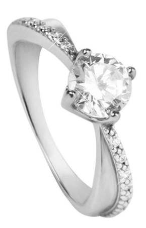 Brilio Silver Srebrni zaročni prstan 426 001 00533 04 (Obseg 54 mm) srebro 925/1000