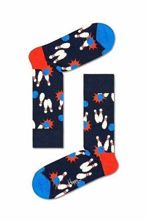 Nogavice Happy Socks Bowling mornarsko modra barva - mornarsko modra. Visoke nogavice iz kolekcije Happy Socks. Model izdelan iz elastičnega