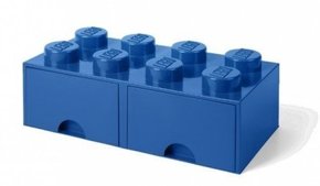 LEGO škatla za shranjevanje 8 - s predali modre 250 x 500 x 180 mm
