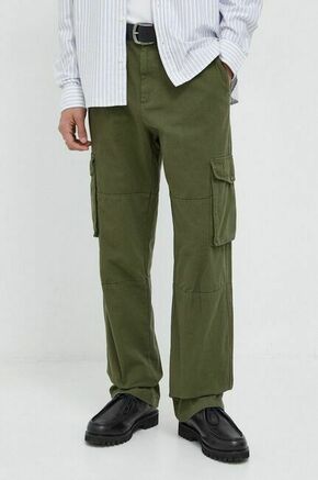 Bombažne hlače Les Deux zelena barva - zelena. Hlače iz kolekcije Les Deux. Model izdelan iz enobarvne tkanine. Model iz izjemno udobne bombažne tkanine.