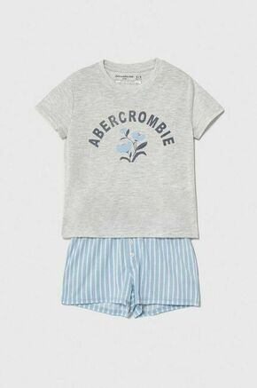 Otroška pižama Abercrombie &amp; Fitch - modra. Otroški pižama iz kolekcije Abercrombie &amp; Fitch. Model izdelan iz vzorčaste
