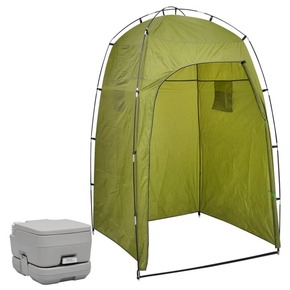 Shumee Prenosno stranišče za kamping s šotorom 10+10 L