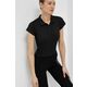 Kratka majica Dkny ženski, črna barva - črna. Body iz kolekcije Dkny, izdelan iz enobarvne, elastične pletenine. Model iz tkanine, ki je izjemno prijetna na otip.