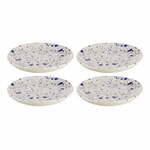 Beli/modri desertni lončeni krožniki v kompletu 4 ks ø 18 cm Carnival – Ladelle