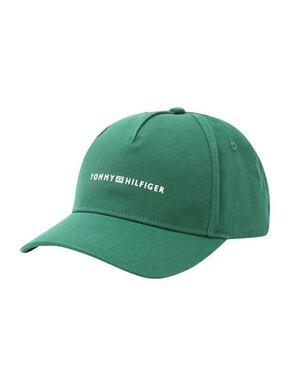 Bombažna bejzbolska kapa Tommy Hilfiger zelena barva - zelena. Kapa s šiltom vrste baseball iz kolekcije Tommy Hilfiger. Model izdelan iz enobarvne tkanine.