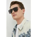 Sončna očala Gucci moški, črna barva - črna. Sončna očala iz kolekcije Gucci. Model z enobarvnimi stekli in okvirji iz kombinacije umetne snovi in kovine. Ima filter UV 400.