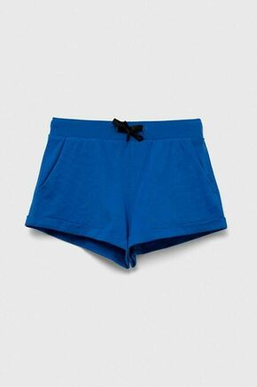 Otroške bombažne kratke hlače Sisley mornarsko modra barva - mornarsko modra. Otroški kratke hlače iz kolekcije Sisley. Model izdelan iz lahkega blaga. Model iz izjemno udobne bombažne tkanine.