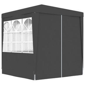 Shumee Profesionalen vrtni šotor s stranicami 2x2 m antraciten 90 g/m²