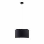 Črna viseča svetilka z detajli v srebrni barvi Sotto Luce Mika, ⌀ 36 cm