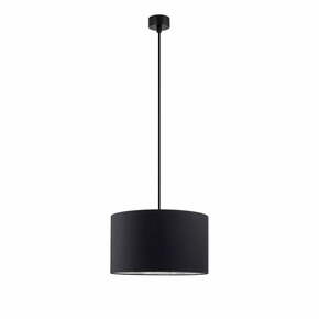 Črna viseča svetilka z detajli v srebrni barvi Sotto Luce Mika