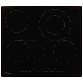 Greatstore Keramična kuhalna plošča s 4 gorilniki na dotik 6600 W