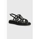 Usnjeni sandali Vagabond Shoemakers CONNIE ženski, črna barva, 5757-501-20 - črna. Sandali iz kolekcije Vagabond Shoemakers. Model je izdelan iz naravnega usnja. Model z usnjeno notranjostjo, ki je udobna za noge.