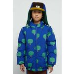 Otroška jakna Bobo Choses - modra. Otroški jakna iz kolekcije Bobo Choses. Podložen model, izdelan iz vzorčastega materiala.
